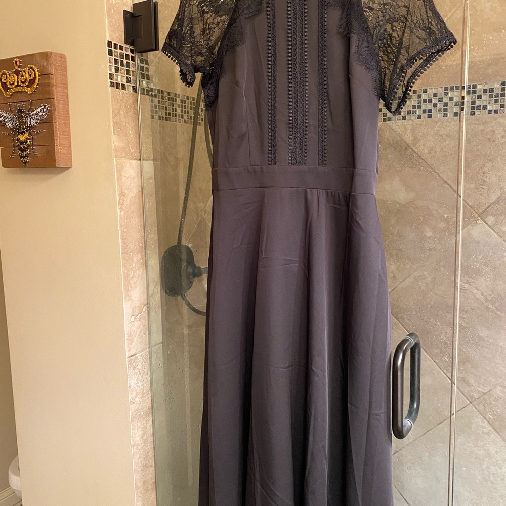 Black dress with lace sleeves